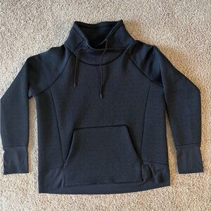 Athleta Jacquard Elevation Pullover, Black, Size L